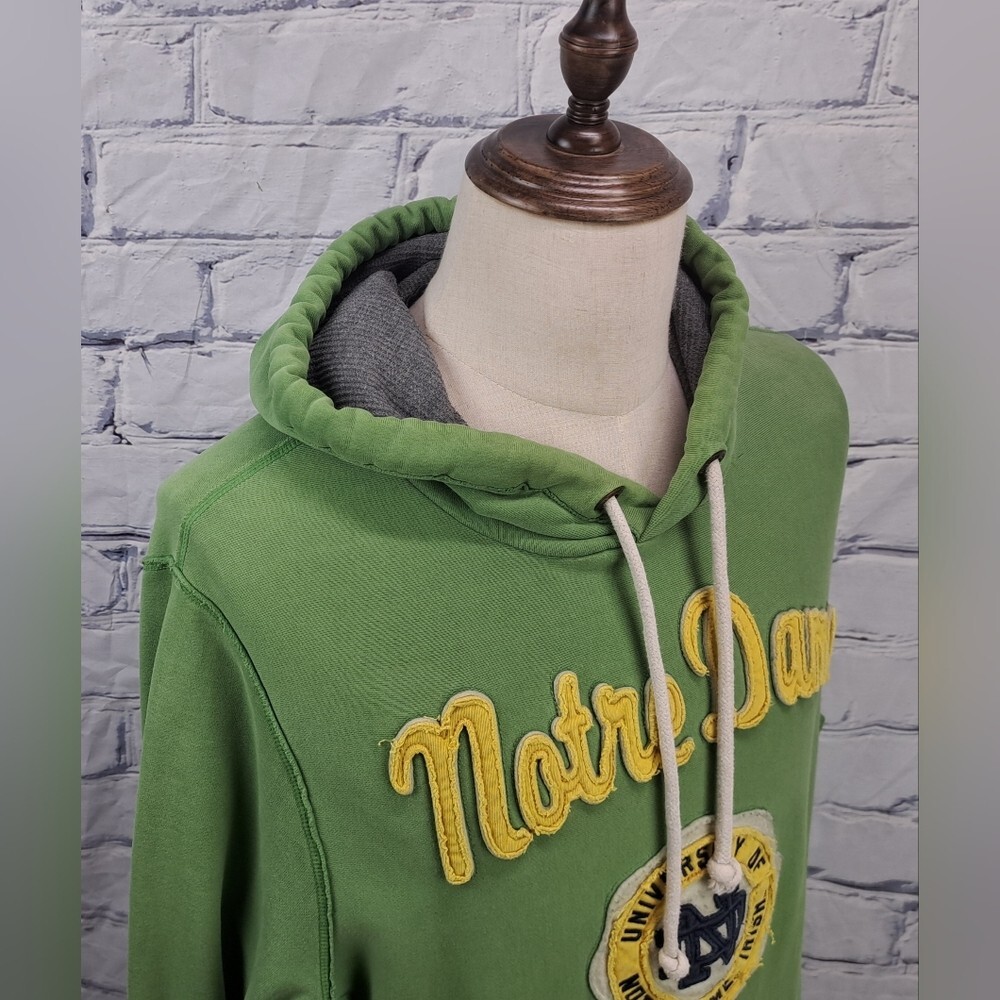 Campus Crew Men's Hoodie Sweater Notre Dame Vintage Y2K Football NCAA Medium - Picture 8 of 14